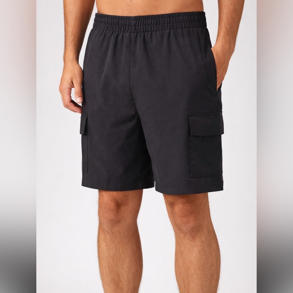Layer 8 Men’s size Small Cargo Shorts Black Quick Dry Athletic NWT(A245)✨